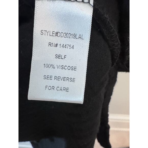 Dressed In Lala Barely There Long Sleeve Semisheer Shirtdress Black NWT $134 - Picture 13 of 13